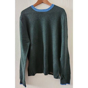 Abercrombie & Fitch Men's size XL 100% Wool Shetland Green Winter Fall Sweater